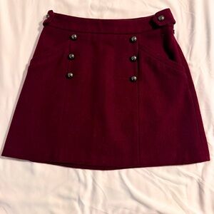 Topshop Burgundy Miniskirt